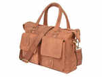 LEADERACHI Women's Hunter Leather Laptop Briefcase Bag