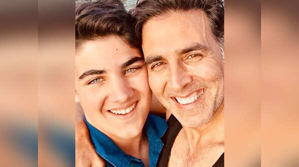 Photo: Akshay and Twinkle shower their love on son Aarav on his birthday