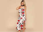 Floral Print Sleeveless Dress