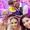 Friends join the couple