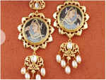 Golden Mirror Chittoor Earrings