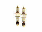 Tribe Amrapali Shiva Collection Gold Plated Drop Earrings