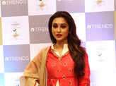 Mimi Chakraborty walks the ramp at Trends Pujo Fashionotsav