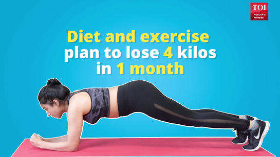 Diet and exercise plan to lose 4 kilos in 1 month