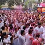Gulaal and celebrations in Lalbaug