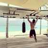 Working out on a foreign holiday
