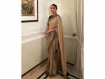 Anushka Sharma personifies elegance in this Sabyasachi tussar georgette saree