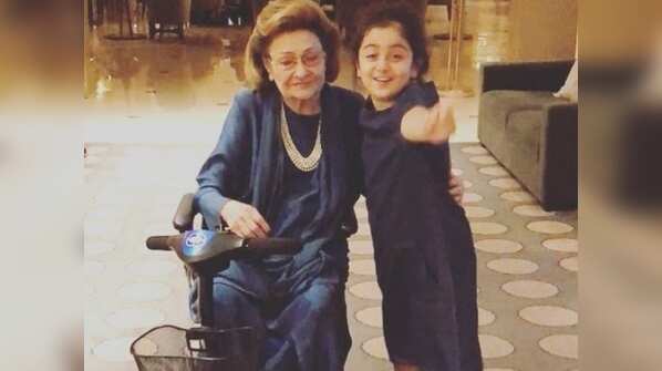With great granddaughter