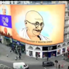 Article image for: <i class="tbold">mahatma gandhi</i>’ message on display at historic Piccadilly Circus