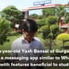 Article image for: Gurgaon schoolkid creates messaging app, similar to WhatsApp, for students