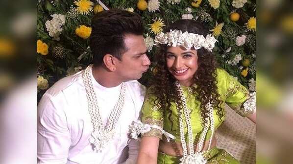 Yuvika is seen all smiles
