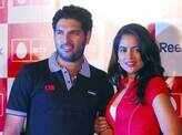 Yuvraj & Sameera @ a joint venture event