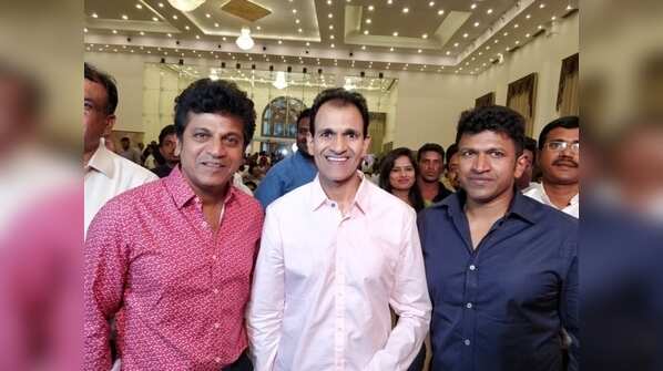 Shivarajkumar, Raghavendra Rajkumar, and Puneeth Rajkumar
