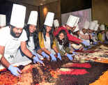 M-Town celebs participate in cake mixing