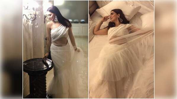 Vision in a white saree