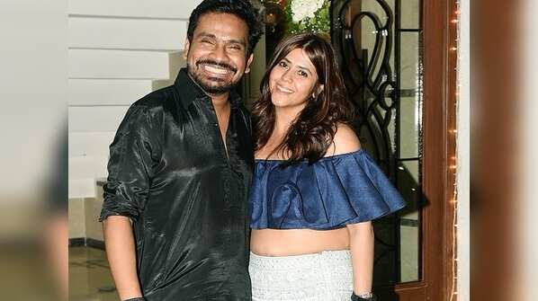 Ekta Kapoor strikes a pose with a friend