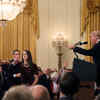 Article image for: US President Donald Trump gets into <i class="tbold">verbal spat</i> with reporters