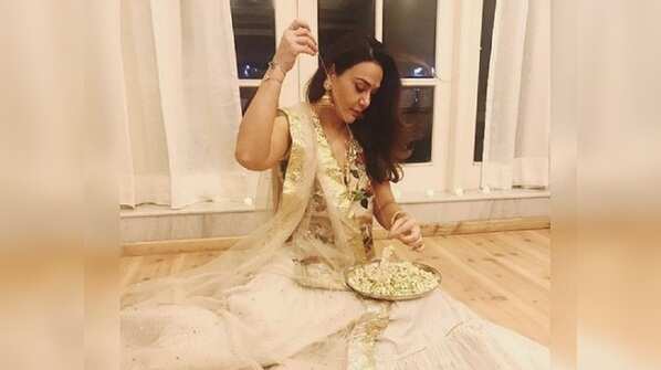 Photo: Preity Zinta indulges in some festive activities