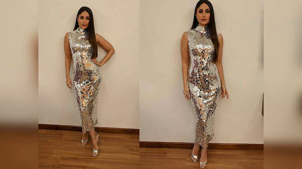 Pics: Kareena Kapoor Khan shimmers in a shiny dress