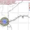 The predicted route of cyclonic storm over Kerala