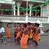 A group of devotees performing Petta Thullal at Erumeli