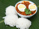 Idiyappam and Egg Curry
