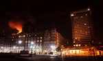 The burning dome of the Taj Hotel