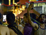 Women offer prayers to Lord Ayyappa on video call