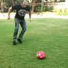 Article image for: WWE superstar Matt Hardy plays football with kids in Mumbai