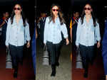 Airport spotting: Kareena Kapoor Khan brings back the denim shirt in the chicest way ever!