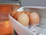 Never store eggs in fridge door ​