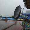 High speed winds at Visakhapatnam city beach.