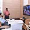 East Godavari district collector and Superintendent of Polie review through video conference precautionary measures on cyclone Phethai with mandal level special officers at Collectorate, Kakinada on Monday
