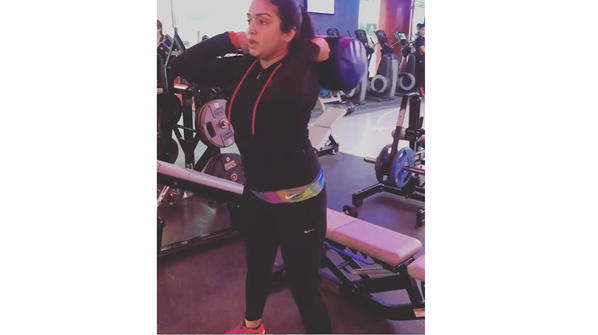 Working out hard