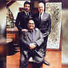 Anil Kapoor strikes a pose with his main men Satish Kaushik and Anupam Kher at Priyanka Chopra and Nick Jonas's reception