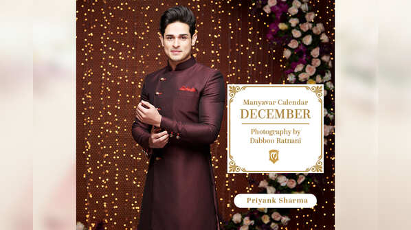 December: Dabboo Ratnani snaps the dashing Priyank Sharma for Manyavar Calendar