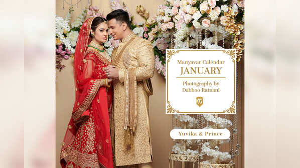 January: Dabboo Ratnani shoots Prince & Yuvika for Manyavar Calendar