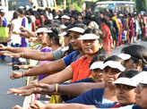Sabarimala row: Women form '620km human chain' for equality