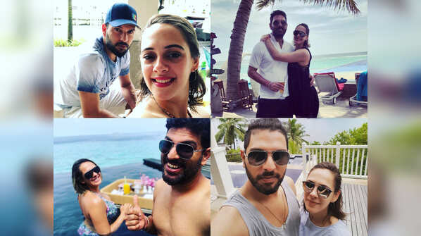 10 unmissable pictures of celebrity couple Yuvraj Singh and Hazel Keech