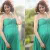 Free-flowing green dress
