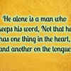 Keep your word