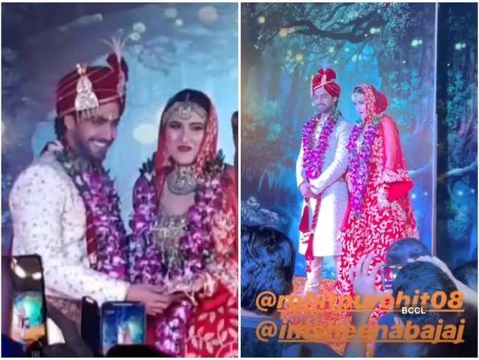 Sheena Bajaj and Rohit Purohit look dazzling in these pictures from their wedding ceremony