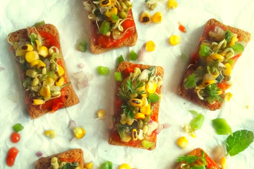 Pizza Toast with Grilled Corn Salsa