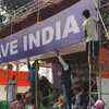 Placards being put up at Mamata's dharna stage
