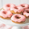 Rooh Afza Glazed Rose Doughnuts