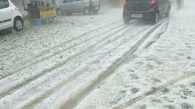 Photos: Delhi-NCR looked snowed up, hailstones cover it in a blanket of white