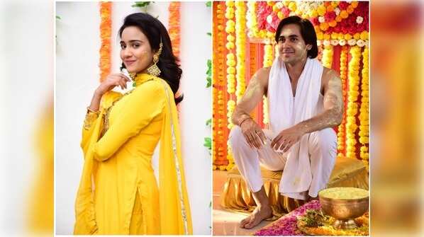 Yeh Un Dinon Ki Baat Hai's Randeep Rai and Ashi Singh’s 90’s inspired looks for mehendi and haldi track