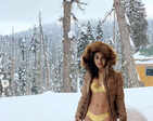 TV star Sreejita De shows off her bikini bod at -10°C temperature