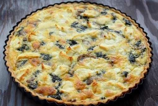 Spinach, Mushroom and Cheese Pie