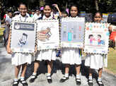 Kids participate in &lsquo;Road Safety Week&rsquo; awareness campaign